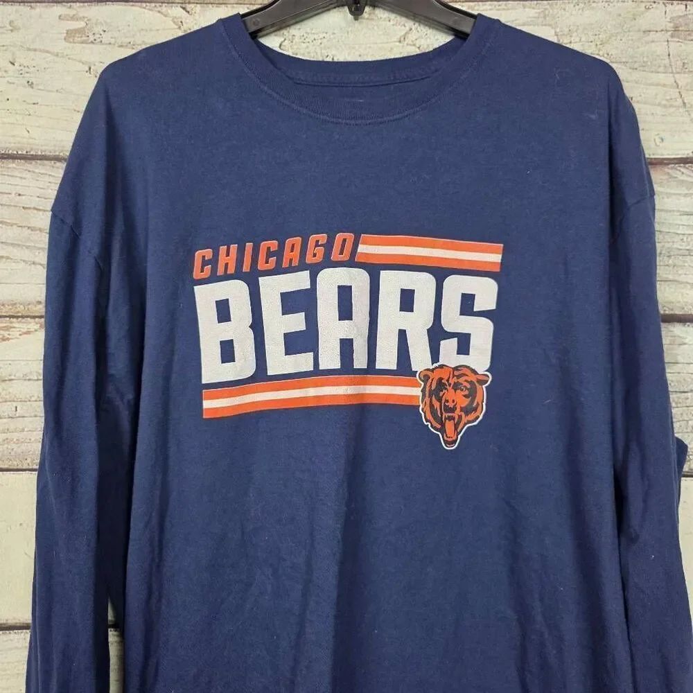 Chicago Bears Long Sleeve Shirt Navy Men’s 3XL - Picture 2 of 5